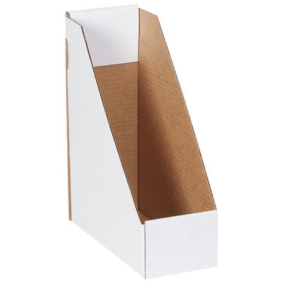 9 1/4" x 4" x 12" White Magazine File Boxes