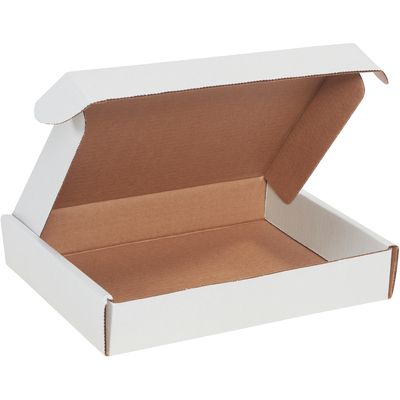 12 x 8 x 2 3/4" White Deluxe Literature Mailers