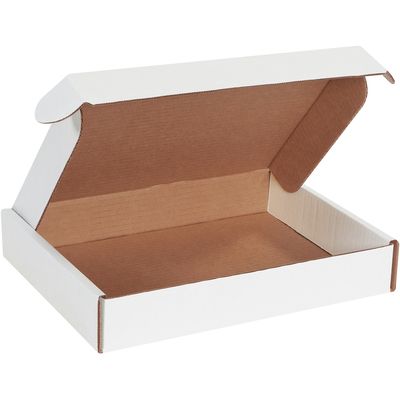 12 1/8 x 9 1/4 x 2" White Deluxe Literature Mailers