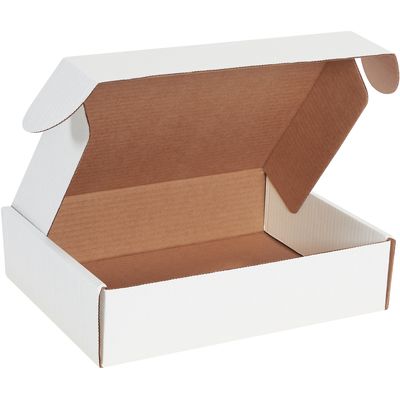 12 1/8 x 9 1/4 x 3" White Deluxe Literature Mailers