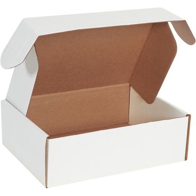 12 1/8 x 9 1/4 x 4" White Deluxe Literature Mailers