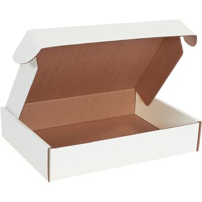 15 1/8 x 11 1/8 x 3" White Deluxe Literature Mailers