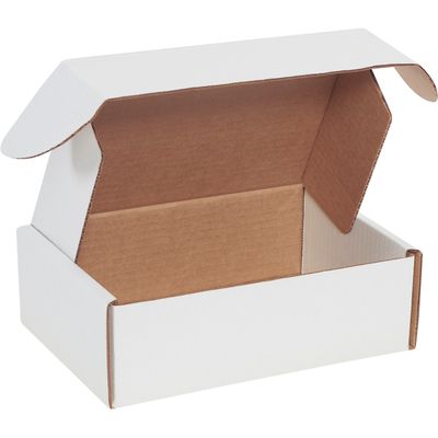 9 x 6 1/4 x 3" White Deluxe Literature Mailers