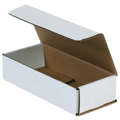 7 1/2 x 3 1/4 x 1 3/4" White Corrugated Mailers