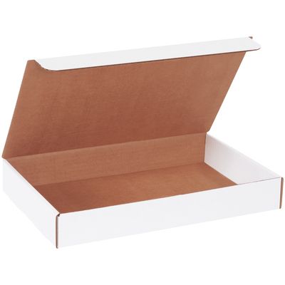 14 1/8 x 8 3/4 x 2" White Literature Mailers