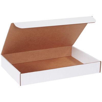 17 x 11 x 2 1/2" White Literature Mailers