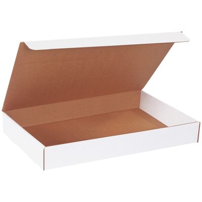 19 x 12 x 2 1/2" White Literature Mailers