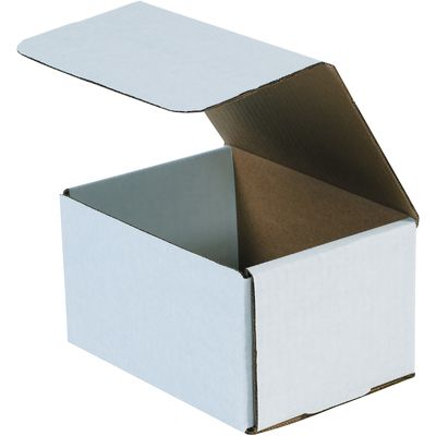 6 1/2 x 4 7/8 x 3 3/4" White Corrugated Mailers