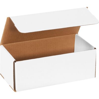 10 x 4 7/8 x 3 3/4" White Corrugated Mailers