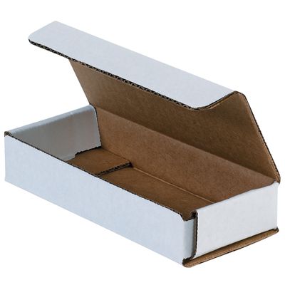 6 x 2 1/2 x 1" White Corrugated Mailers