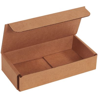 6 1/2 x 3 1/4 x 1 1/4" Kraft Corrugated Mailers