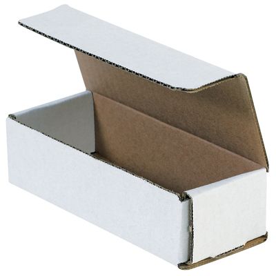 6 1/2 x 2 1/2 x 1 3/4" White Corrugated Mailers