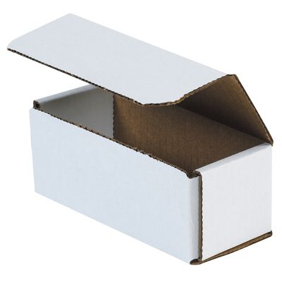 6 x 2 1/2 x 2 3/8" White Corrugated Mailers