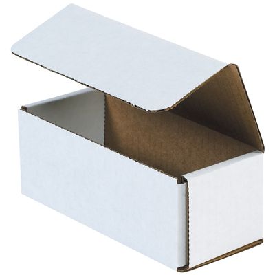 6 1/2 x 2 3/4 x 2 1/2" White Corrugated Mailers