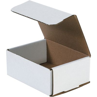 6 1/2 x 4 7/8 x 2 5/8" White Corrugated Mailers