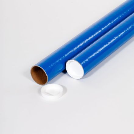 2 x 9" Blue Tubes with Caps