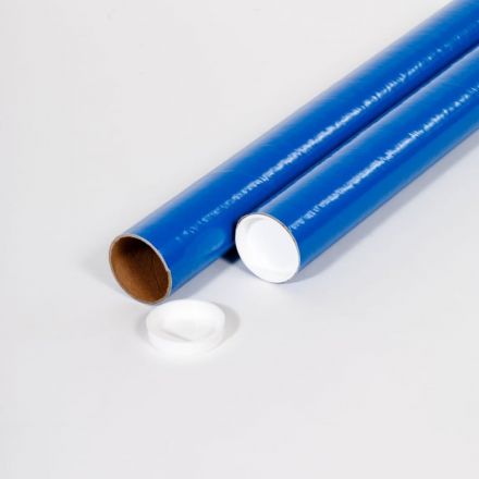 2 x 24" Blue Tubes with Caps