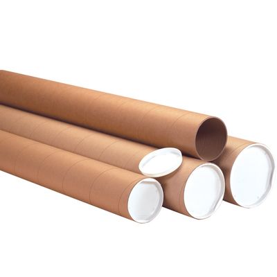 3 x 36" Kraft Heavy-Duty Tubes with Caps