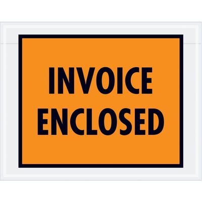 7 x 5 1/2" Orange "Invoice Enclosed" Envelopes