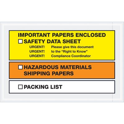 6 1/2 x 10" "Important Papers Enclosed" SDS Envelopes