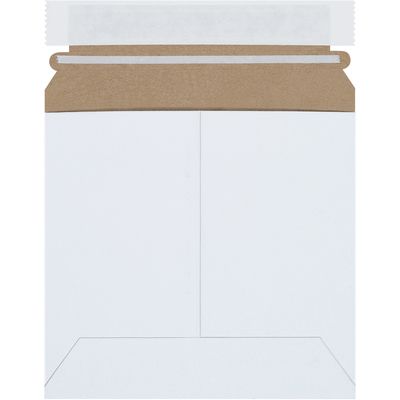 6 3/8 x 6" White Self-Seal Stayflats Plus® Mailers