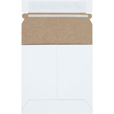 5 1/8 x 5 1/8" White Self-Seal Stayflats Plus® Mailers