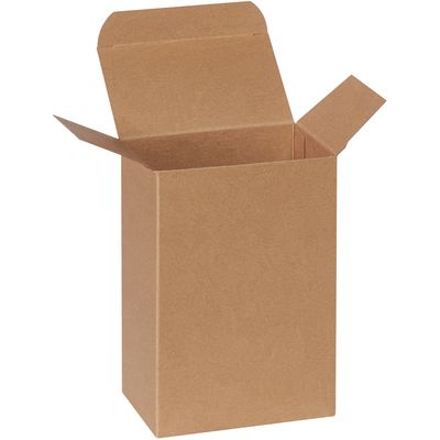 4 x 2 1/2 x 6" Kraft Reverse Tuck Folding Cartons