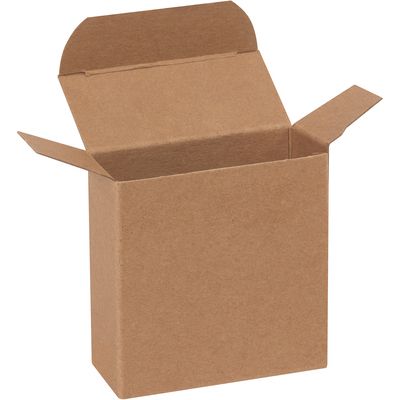 3 x 1 5/16 x 3" Kraft Reverse Tuck Folding Cartons