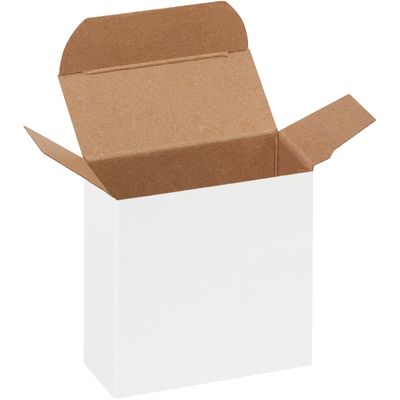 3 x 1 5/16 x 3" White Reverse Tuck Folding Cartons