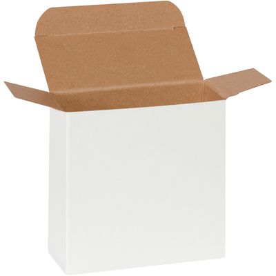 4 1/2 x 1 7/8 x 4 1/2" White Reverse Tuck Folding Cartons