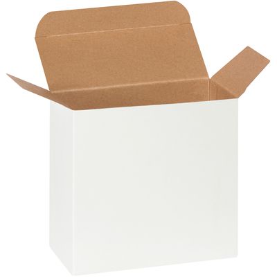 5 5/8 x 2 1/2 x 5 5/8" White Reverse Tuck Folding Cartons