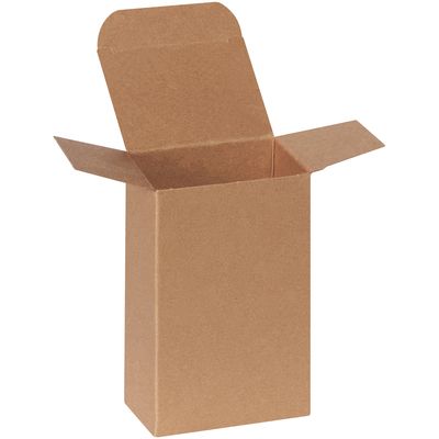 3 1/2 x 2 1/2 x 5 1/2" Kraft Reverse Tuck Folding Cartons