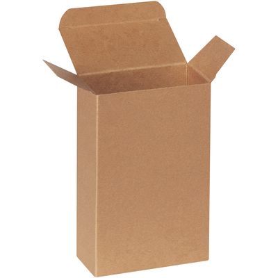 4 5/8 x 2 3/8 x 7 5/16" Kraft Reverse Tuck Folding Cartons