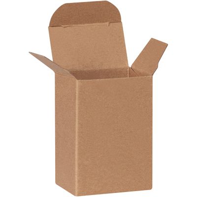 2 x 1 1/4 x 3" Kraft Reverse Tuck Folding Cartons