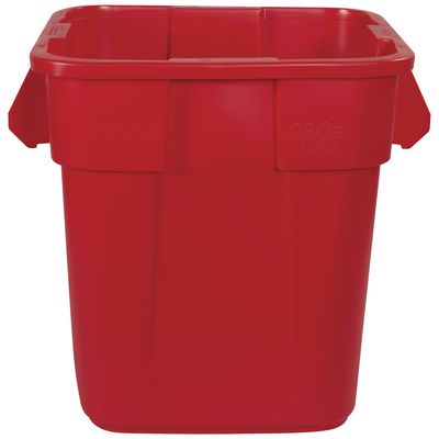 Rubbermaid® Brute® Square Trash Can - 28 Gallon, Red