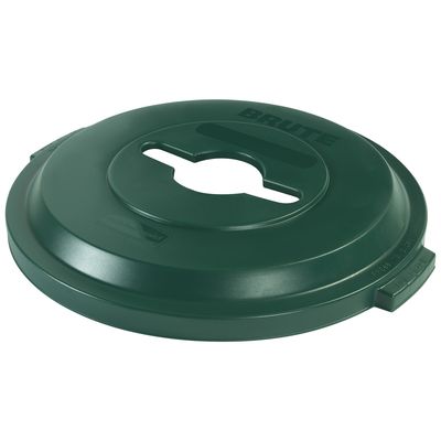 Rubbermaid® Brute® Recycling Container Single Stream Lid - 32 Gallon, Green