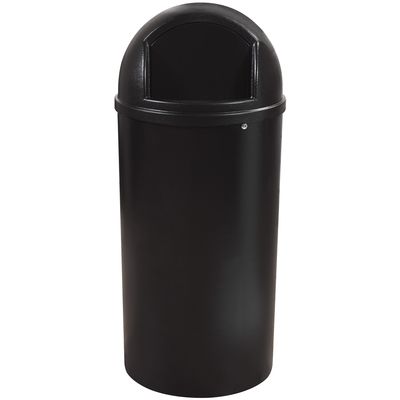 Rubbermaid® Marshal® Domed Trash Can - 25 Gallon, Black