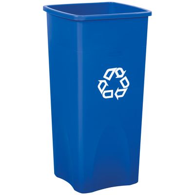 Rubbermaid® Square Recycling Container - 23 Gallon, Blue