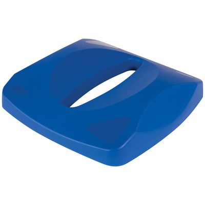 Rubbermaid® Square Recycling Slotted Lid - 23 Gallon, Blue