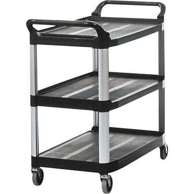 Rubbermaid® Service Cart - 41 x 20 x 38", Black