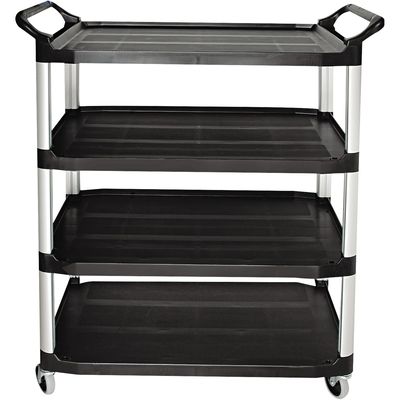 Rubbermaid® Black Service Cart - 41 x 20 x 51". Black