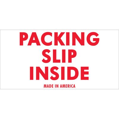 2 x 4" - "Packing Slip Inside" Labels