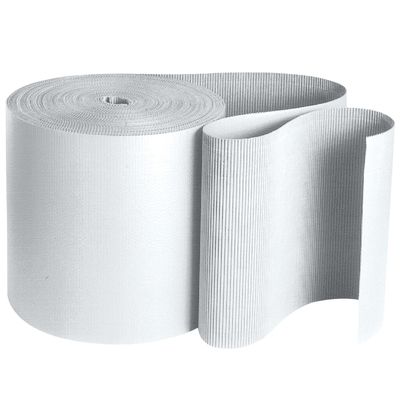 36" x 250' - B Flute White Singleface Corrugated Roll