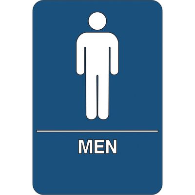 "Men Restroom" ADA Compliant Plastic Sign