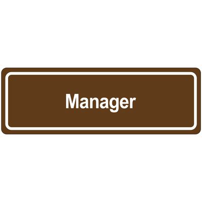 Door Sign - "Manager"