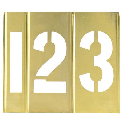 1" Number Only Brass Stencils