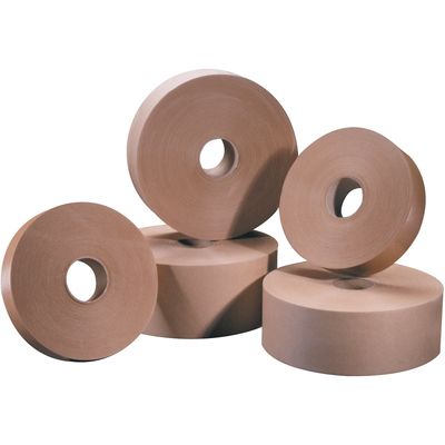 1 1/2" x 500' Kraft Tape Logic® #5000 Non Reinforced Water Activated Tape