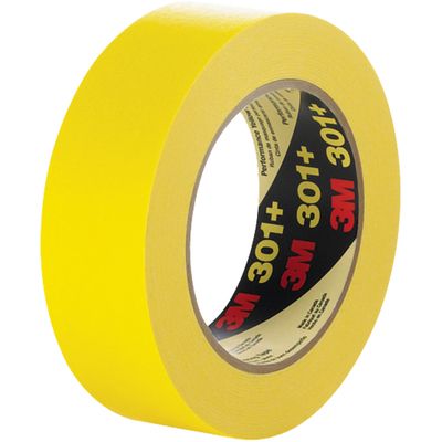 1 1/2" x 60 yds. (12 Pack) 3M Performance Yellow Masking Tape 301+