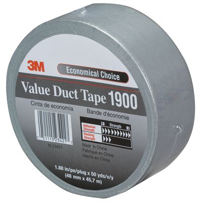 2" x 50 yds. Silver 3M Value Duct Tape 1900