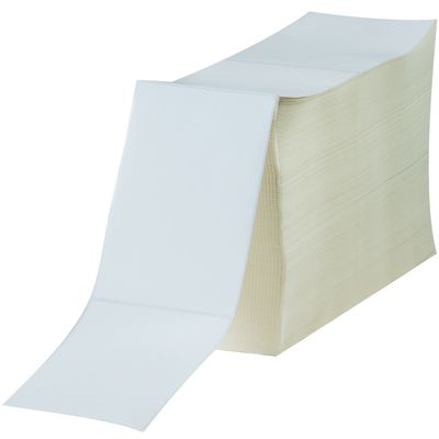 4 x 6" White Fanfold Thermal Transfer Labels